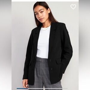 Old Navy Taylor Relaxed Suit Blazer for Women - Black MP